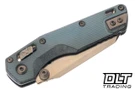Microtech MSI Mini Ram-Lok - Antique Denim Fluted Titanium - Bronzed Stonewash Blade - Bronze Accents - Marfione Select - 210M-13FLMS6
