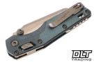 Microtech MSI Mini Ram-Lok - Antique Denim Fluted Titanium - Bronzed Stonewash Blade - Bronze Accents - Marfione Select - 210M-13FLMS6