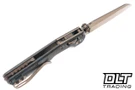 Microtech MSI Mini Ram-Lok - Antique Denim Slab Side Titanium - Bronzed Stonewash Blade - Bronze Accents - Marfione Select - 210M-13MS6