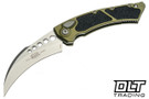 Microtech Hawk Karambit - OD Green Handle - Stonewash Blade - 166-10OD