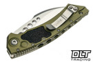 Microtech Hawk Karambit - OD Green Handle - Stonewash Blade - 166-10OD