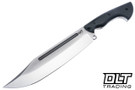 WTG 9" Puzon Wilderness Bowie No Choil - Black G-10 - Satin Blade - Black Kydex