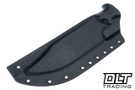 WTG 9" Puzon Wilderness Bowie No Choil - Black G-10 - Satin Blade - Black Kydex