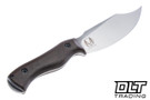 WTG Nomad Beardo EDC - Brown Burlap Micarta - Satin Blade - Carbon Fiber Kydex