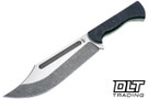 WTG V-44B - Black Textured G-10 - Two Tone Blade - Green Liners - OD Green Kydex