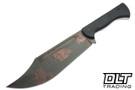 WTG V-44B - Black Textured G-10 - Rugged Copper Washed Blade - Black Kydex