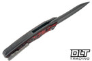 Hawk Talon Auto - Tumbled Titanium - Lava Flow FatCarbon Overlay - Darkwash M390 Blade