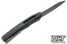 Hawk Talon Auto - Tumbled Titanium - Dragon Scale Black Ops Marble Carbon Fiber Overlay - Brightwashed M390 Blade