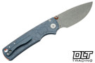Vosteed Porcupine TiSlim - Acid Wash Blue Titanium - Stonewash S90V Blade