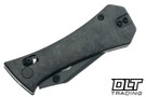 Auxiliary Manufacturing Deadhead Pocket Coffin Tanto Crossbar - Glow Shred Carbon Fiber - Black 19C27 Blade