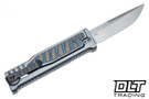 Reate EXO-M Elmax Drop Point - Flamed Titanium Inlay