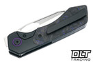 High Grain Designs DeVille R2 - Black PVD Ti - T'Challa Purple Carbon Fiber - Two Tone Satin Elmax Blade