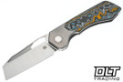 High Grain Designs DeVille R2 - Bead Blasted Ti - Gulf CamoCarbon - Two Tone Satin Elmax Blade