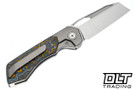 High Grain Designs DeVille R2 - Bead Blasted Ti - Gulf CamoCarbon - Two Tone Satin Elmax Blade