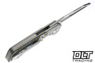 High Grain Designs DeVille R2 - Bead Blasted Ti - Gulf CamoCarbon - Two Tone Satin Elmax Blade