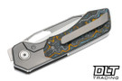 High Grain Designs DeVille R2 - Bead Blasted Ti - Gulf CamoCarbon - Two Tone Satin Elmax Blade