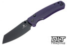 Bestechman Cicada's Wing - Purple G-10 - Black PVD 10CrCoMoV Blade - BMK24F