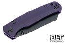 Bestechman Cicada's Wing - Purple G-10 - Black PVD 10CrCoMoV Blade - BMK24F