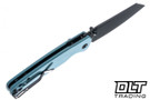 Bestechman Cicada's Wing - Misty Blue G-10 - Black PVD 10CrCoMoV Blade - BMK24G