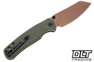 Bestechman Cicada's Wing - OD Green G-10 - Gold PVD 10CrCoMoV Blade - BMK24H