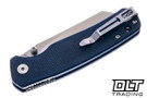 Bestechman Cicada's Wing - Blue Micarta - Satin 10Cr15CoMoV Blade - BMK24-M-1