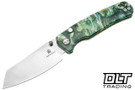 Bestechman Cicada's Wing - Green Resin - Satin 10Cr15CoMoV Blade - BMK24-R-1
