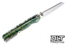 Bestechman Cicada's Wing - Green Resin - Satin 10Cr15CoMoV Blade - BMK24-R-1
