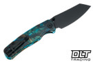 Bestechman Cicada's Wing - Clear Blue Resin - Black PVD 10Cr15CoMoV Blade - BMK24-R-3