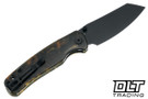 Bestechman Cicada's Wing - Brown Resin - Black PVD 10Cr15CoMoV Blade - BMK24-R-4