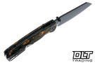 Bestechman Cicada's Wing - Brown Resin - Black PVD 10Cr15CoMoV Blade - BMK24-R-4
