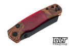 Bestechman Cicada's Wing - Red Resin & Wood - Black PVD 10Cr15CoMoV Blade - BMK24-W-1