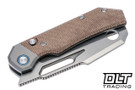 Bestech Nyrrdreki - Titanium - Natural Micarta Inlay - Stonewash M390 Blade - BT2607A