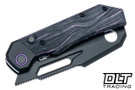 Bestech Nyrrdreki - Titanium - Black & Purple G-10 Inlay - Black PVD M390 Blade - BT2607B