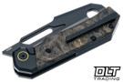 Bestech Nyrrdreki - Titanium - Dark Matter Gold FatCarbon Inlay - Machine Satin DLC M390 Blade - BT2607D