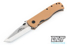 Emerson CQC-7V - Tan Handles - Stonewashed Blade - Wave Feature