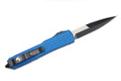 Microtech 120-1BL Ultratech Bayonet Grind - Tri-Grip - Blue Handle - Black & Satin Blade