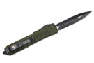 Microtech 122-2OD Ultratech D/E Tri-Grip - OD Green Handle - Black & Satin Partially Serrated Blade