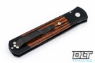 Pro-Tech Godfather - Black Handle - Cocobolo Inlay - Black Blade