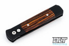 Pro-Tech Godfather - Black Handle - Cocobolo Inlay - Black Blade
