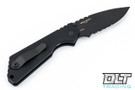 Pro-Tech Strider SnG - Black handle - Partially Serrated Black Blade