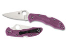 Spyderco Delica - Purple Flat Ground