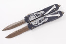Microtech 121-13ML/122-13ML Ultratech Molon Labe D/E & S/E - Distressed Handle - Bronze Apocalyptic Blade Combo