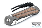 Chris Reeve Small Inkosi folding knife with Natural Canvas Micarta inlay. 