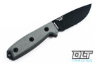 ESEE 3S - Partially Serrated - Black Sheath - Black Blade