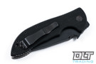 Emerson Commander - Black Blade - Partially Serrated - Wave Feature