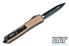 Microtech 122-1TA Ultratech D/E - Tan Handle - Contoured - Black Blade