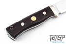 Fallkniven F1L 3G—Limited Edition—Maroon Micarta (F1L3GMM) shows a close-up of the handle and pins.
