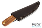 BRISA Necker 70 Flat Ground - Olivewood - Leather Sheath