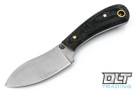 LT Wright Lil MUK D2 - Flat Ground - Black Micarta - Matte