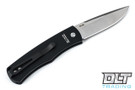 Pro-Tech Magic BR-1 Bolster Release - Black Handle - Stonewashed Blade